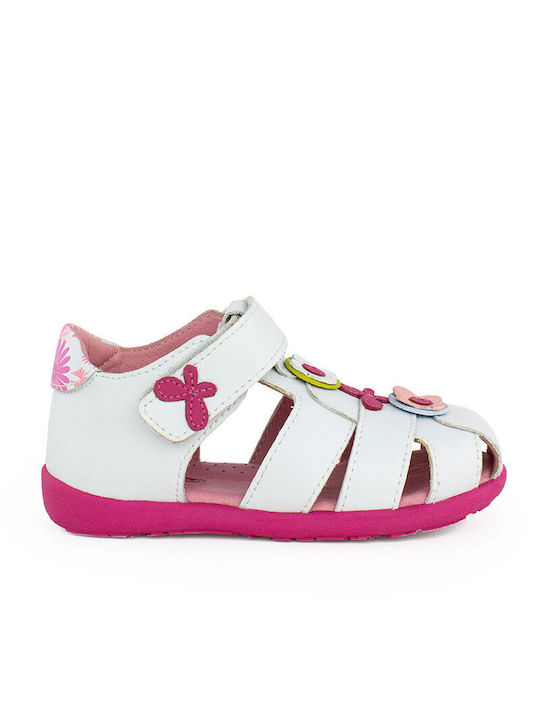 Lea Lelo Girls Sandals with Velcro White