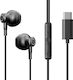 Joyroom JR-EC07 In-ear Handsfree Ακουστικά με Βύσμα USB-C Μαύρο