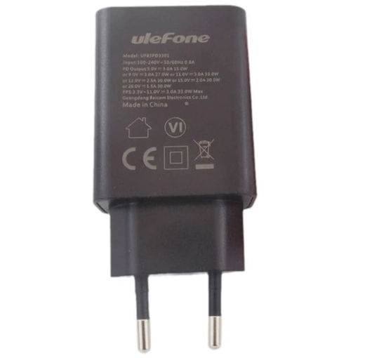 Ulefone Φορτιστής Χωρίς Καλώδιο 33W Μαύρος (UF83PD3301)