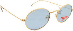 Polar Sunglasses Χρυσά with Metal Frame & Light Blue Lens