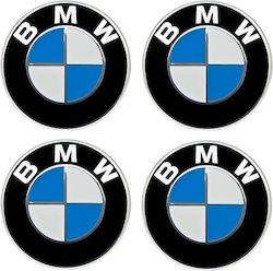 Autocolante Sigle Auto 5.6 x 5.6cm pentru Jante Auto în Culoarea Argintiu 4buc