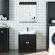 vidaXL Badezimmerschrank B60xT10.5xH59cm Schwarz