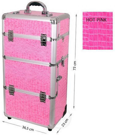 Lotus Metallic Cosmetic Case Fuchsia H71xW36xD25cm