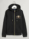 Women's Sweatshirt Jacket Hooded Black