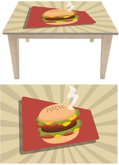 Dekorativer Aufkleber Tabelle Burger 2 1Stück 60x40cm Autokolitakia