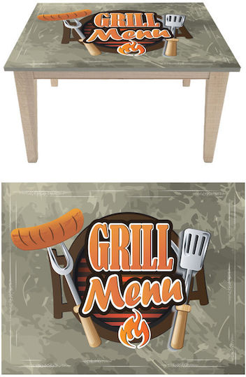 Διακοσμητικό Αυτοκόλλητο Τραπεζιού Grill Menu 1τμχ 60x70εκ. Autokolitakia