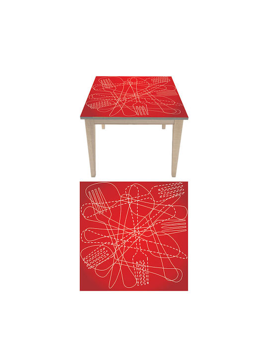 Decorative Sticker Table Cutlery 4 1pcs 120x120cm Autokolitakia
