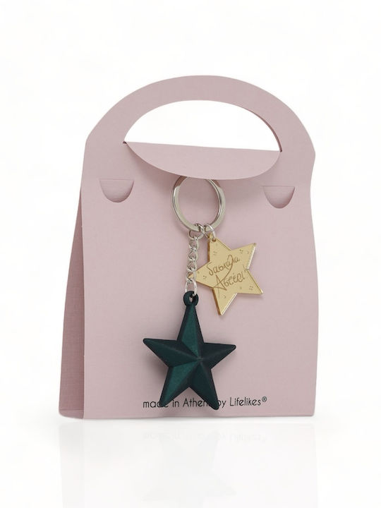 LifeLikes Keychain You are a Star Teacher Green