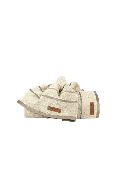 24home.gr Bath Towel Set 2pcs Prive Papyrus Weight 600gr/m²
