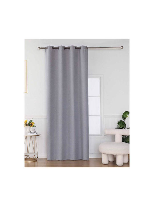 Viokarpet Verdunkelungsvorhang mit Grommets D. Grau 140x265cm