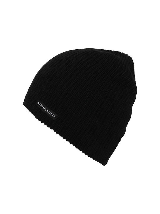 Horsefeathers Beanie Unisex Beanie Knitted in Black color