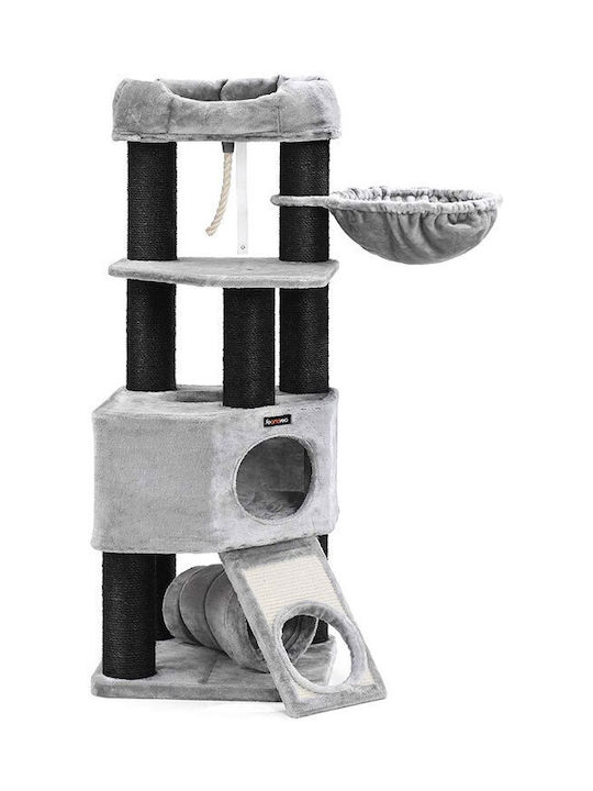 Feandrea Scratching Post Cat Trees Gray 6 levels 50x50x141cm