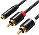 Vention 3.5mm female - 3.5mm female Cable Black 1m (VAB-R01-B100)