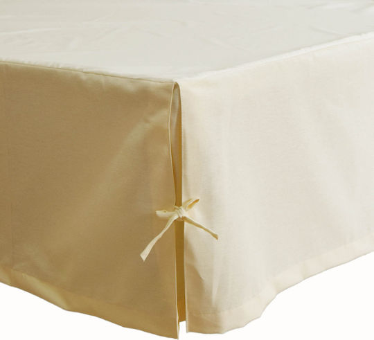 Decocraft Κάλυμμα Βάσης Κρεβατιού Cream 130x200cm