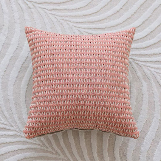 Whitegg Decorative Pillow Case D0200 Made of 100% Cotton 1 Pink 45x45cm