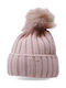 Kids Beanie Knitted Pink