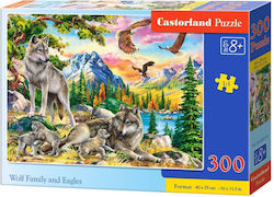 Детски Пъзел Wolf Family And Eagles за 8++ Години 300бр Castorland