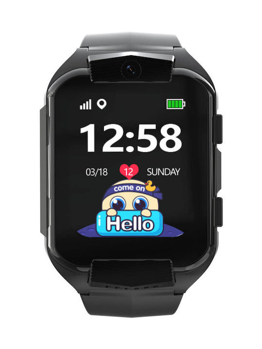 Pacific Kids Smartwatch with GPS and Rubber/Plastic Strap Black