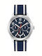 Lacoste Deuce Ανδρικό Ρολόι 44mm Μπαταρίας με Μπλε Υφασμάτινο Λουράκι