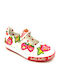 Kids Ballerinas with Hoop & Loop Closure White