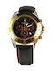 Dwatch Herrenuhr Batterie mit Schwarz Lederarmband