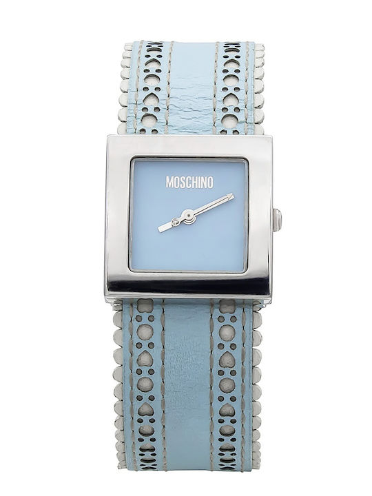 Moschino Men's Watch Battery with Turquoise Leather Strap