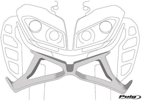 Puig Partea din față Spoilers Motocicletă pentru Yamaha MT-07 Gri