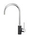 Sanitec Doppio Tall Kitchen Faucet Counter Gray