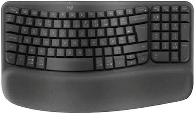 Logitech Wave Keys Ασύρματο Πληκτρολόγιο Αγγλικό US Γκρι