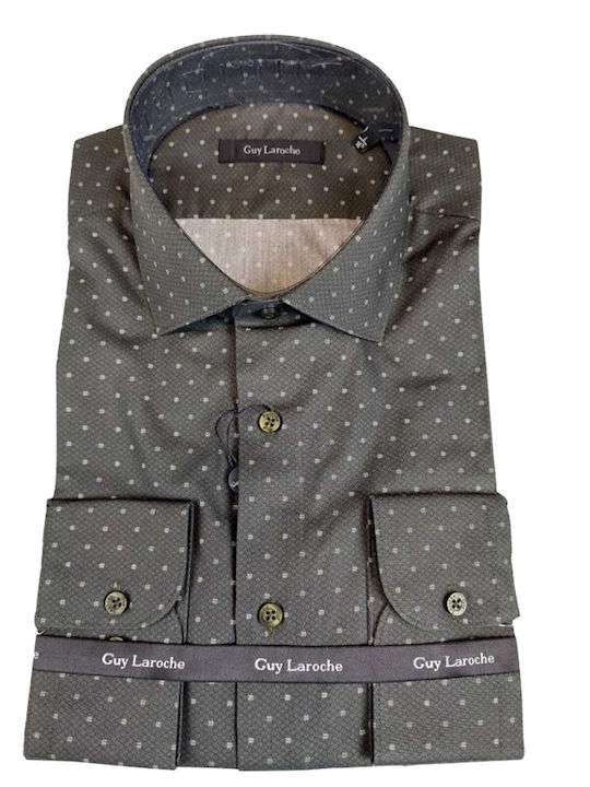 Guy Laroche Langärmlig Hemd Khaki
