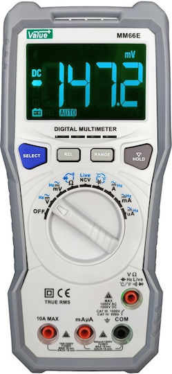 Tele Ψηφιακό Πολύμετρο True RMS με Buzzer με Μέτρηση AC MM-66E