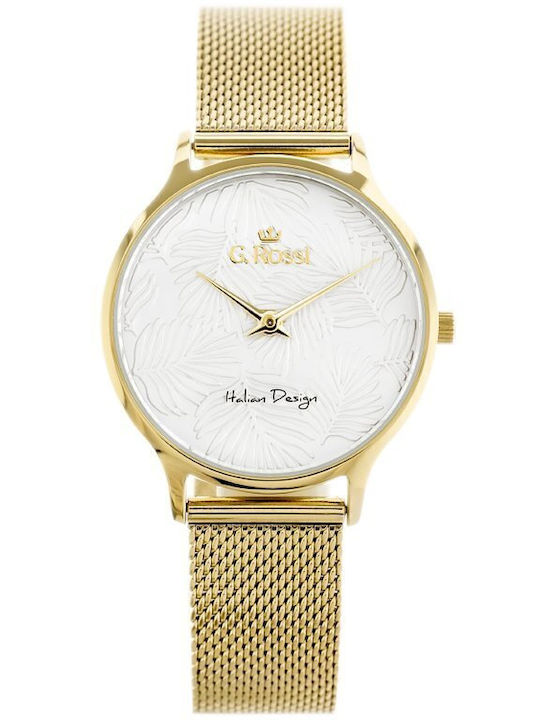 G.Rossi Ceas Barbati 40mm Baterie cu Brățară Aurie din Metal