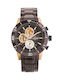 Naviforce Watch Chronograph Battery in Brown / Brown Color