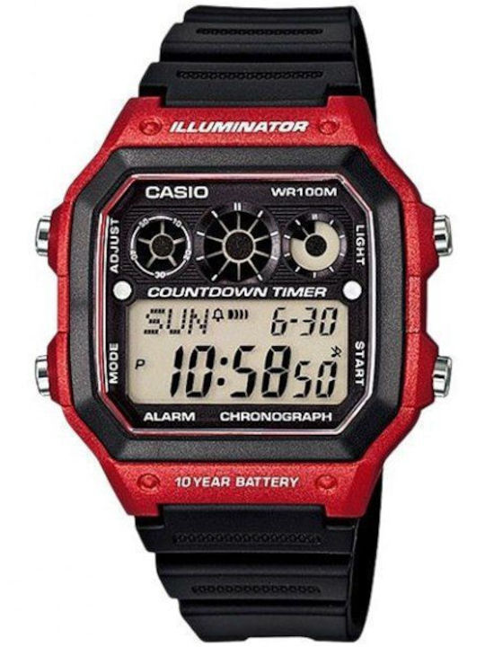 Casio Дигитален Мъжки Часовник Хронограф На Бат...