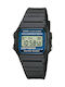 Casio Collection Standard Digital Men's Watch Chronograph Battery With Black Rubber Strap