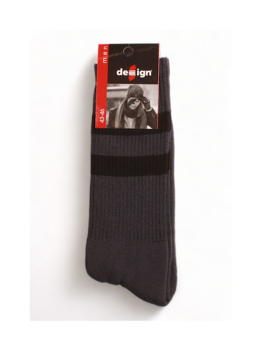 Design Patterned Socks Charcoal