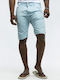 Herrenshorts Jeans Hellblau