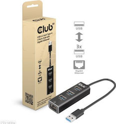 Club3D USB Hub 3 Θυρών (USB-A) + LAN CSV-1430A Club3D USB Hub 3 Θυρών (USB-A) + LAN CSV-1430A