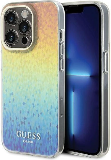 Guess Iml Faceted Mirror Disco Iridescent Umschlag Rückseite Kunststoff Mehrfarbig (iPhone 14 Pro)