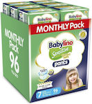 Babylino Diaper Pants Cotton Soft Pants Sensitive No. 7 for 15-25 kgkg 96pcs