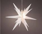 Kaemingk Plastic Illuminated Christmas Decorative Pendant Star White