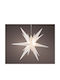 Kaemingk Plastic Illuminated Christmas Decorative Pendant Star White