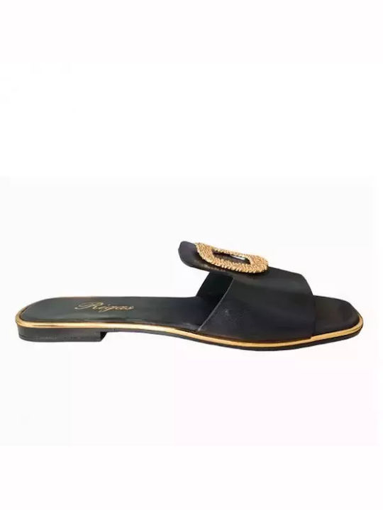 Adam's Shoes Women's Flat Sandals in Black Color