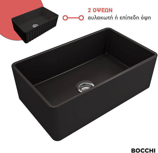 Bocchi 118-1602-401 Unterbau Porzellan Satiniert M76xB46cm Schwarz