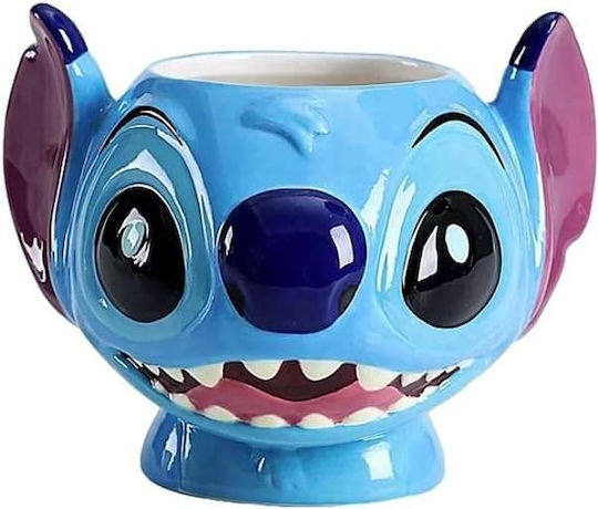 3d Becher Keramik Blau 400ml