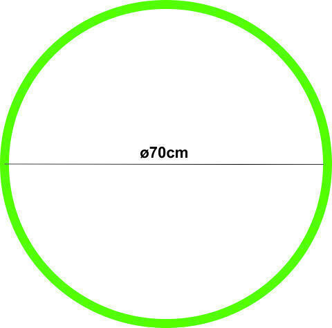 Reinhart Rhythmische Gymnastik Reifen mit Durchmesser 70cm Grün