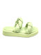 Queen Accessories Women's Flat Sandals in Green Color