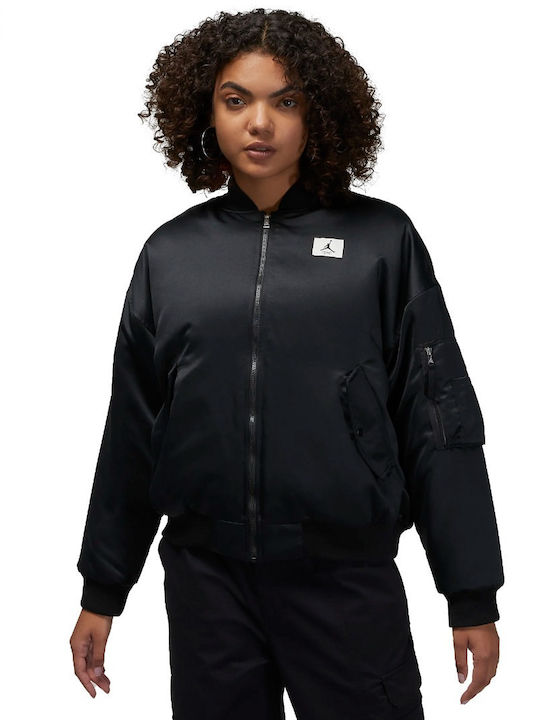 Jordan Scurt Jachetă de femei Jachetă bomber Negru