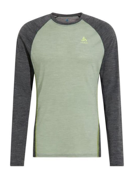 Odlo Natural Performance Pw 150 Bl Men's Thermals Long-Sleeved Shirt Beige