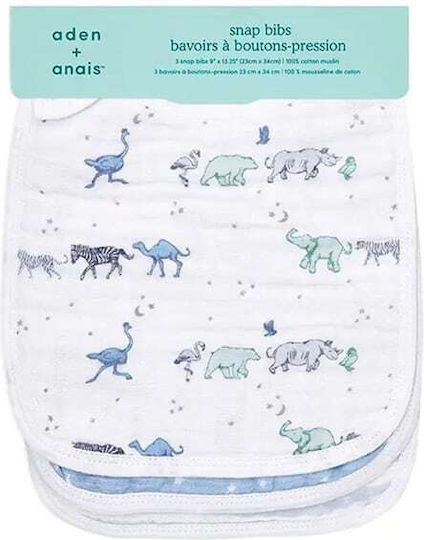Aden + Anais Bib Fabric Blue 3pcs